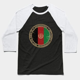 Vintage Islamic Republic of Afghanistan Asia Asian Flag Baseball T-Shirt